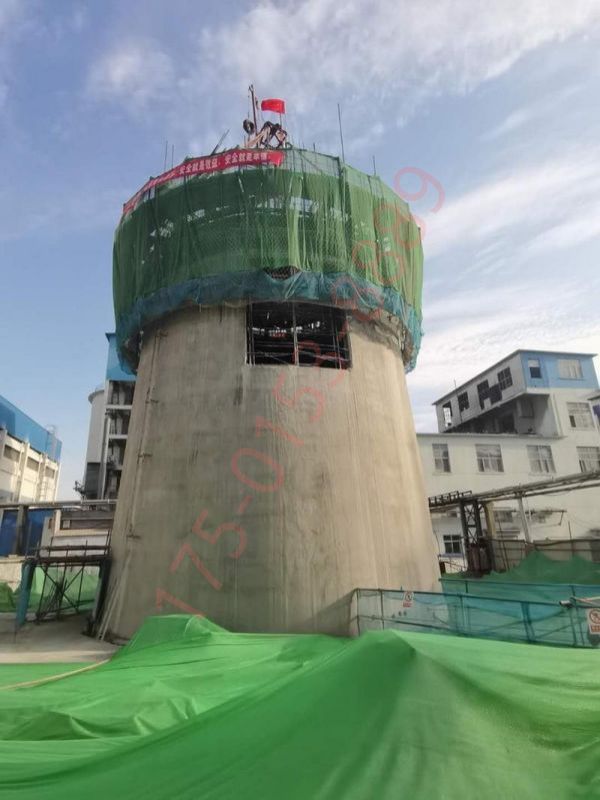 70米玻璃厂烟囱移模新建几种方法